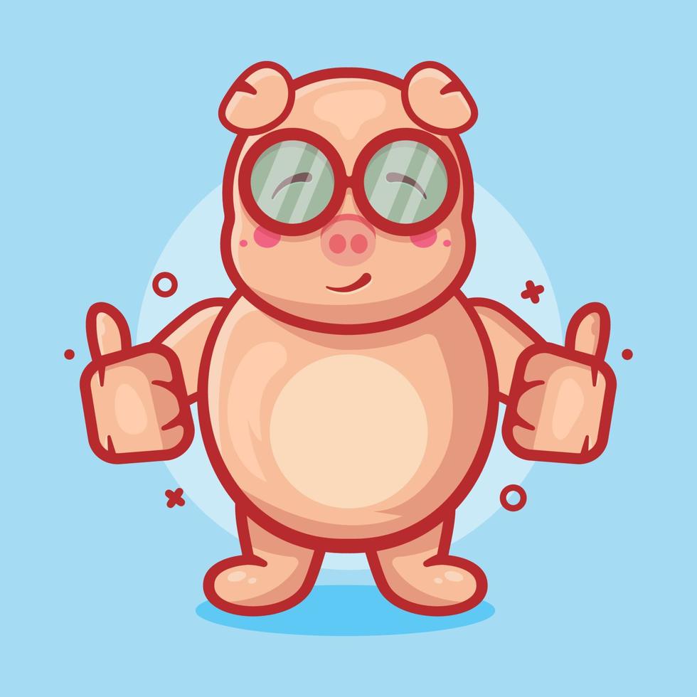 smart gris djur- karaktär maskot med tumme upp hand gest isolerat tecknad serie i platt stil design vektor