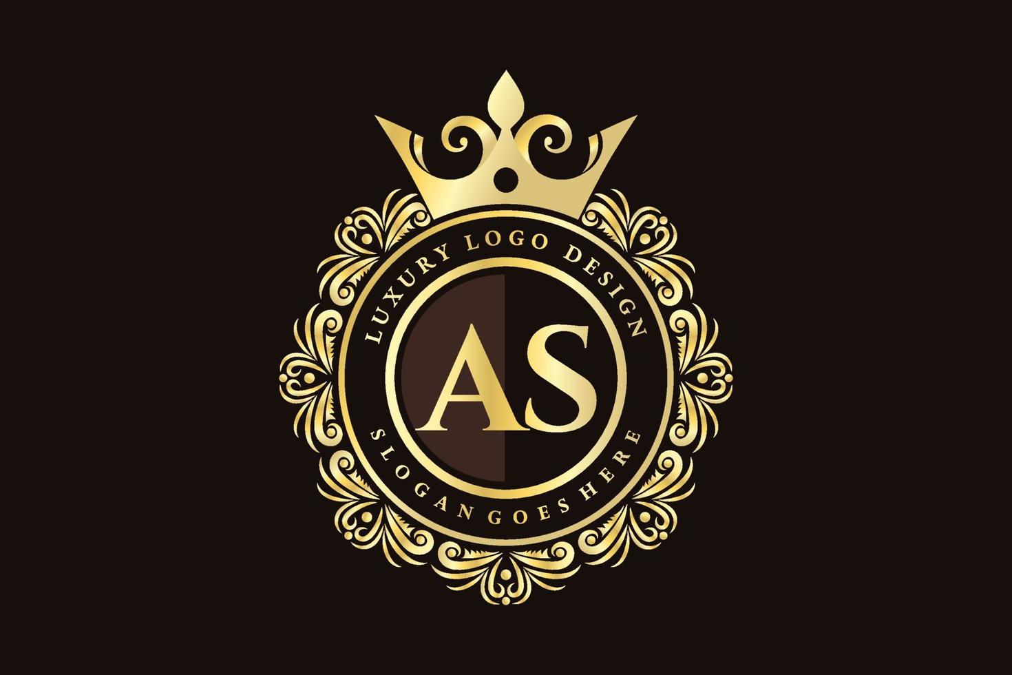 als anfangsbuchstabe gold kalligrafisch feminin floral handgezeichnet heraldisch monogramm antik vintage stil luxus logo design premium vektor