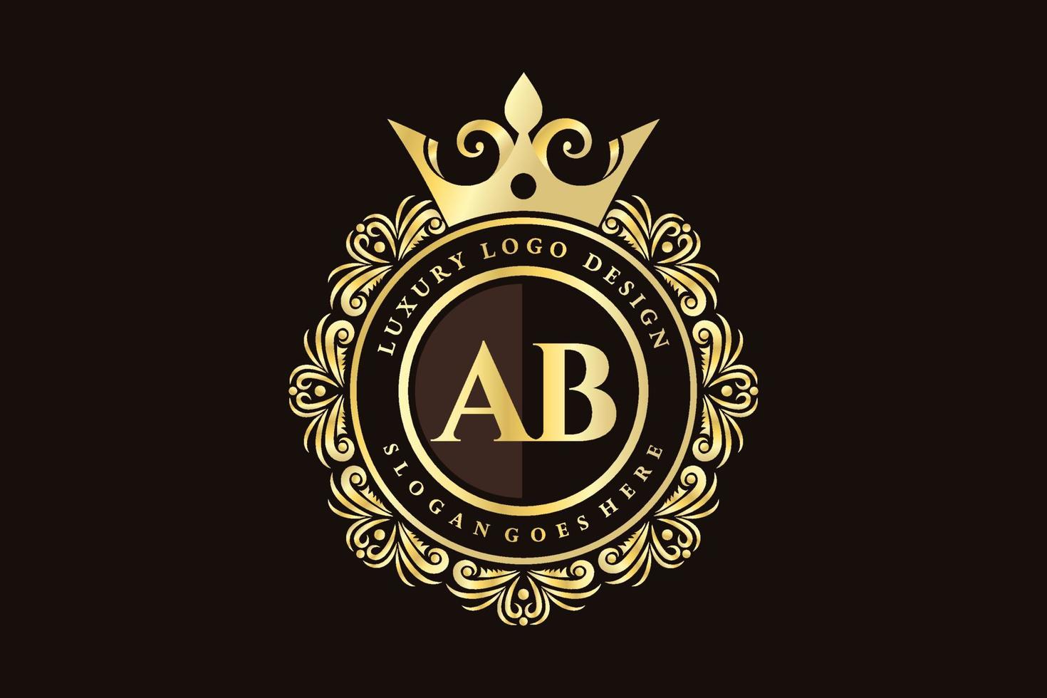 a Anfangsbuchstabe Gold kalligraphisch feminin floral handgezeichnet heraldisches Monogramm Antik Vintage Stil Luxus Logo Design Premium Vektor