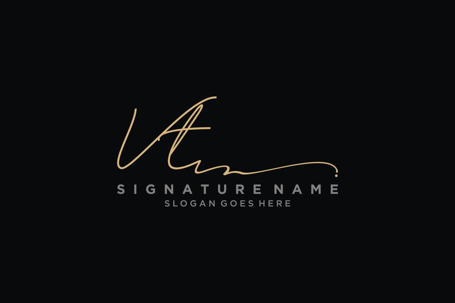 första vt brev signatur logotyp mall elegant design logotyp tecken symbol mall vektor ikon