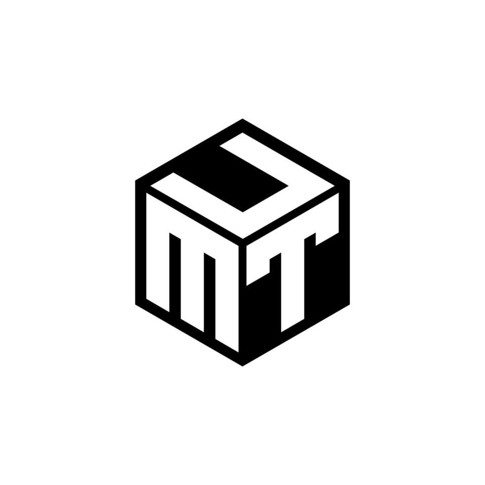 mtu-Brief-Logo-Design mit weißem Hintergrund in Illustrator. Vektorlogo, Kalligrafie-Designs für Logo, Poster, Einladung usw. vektor