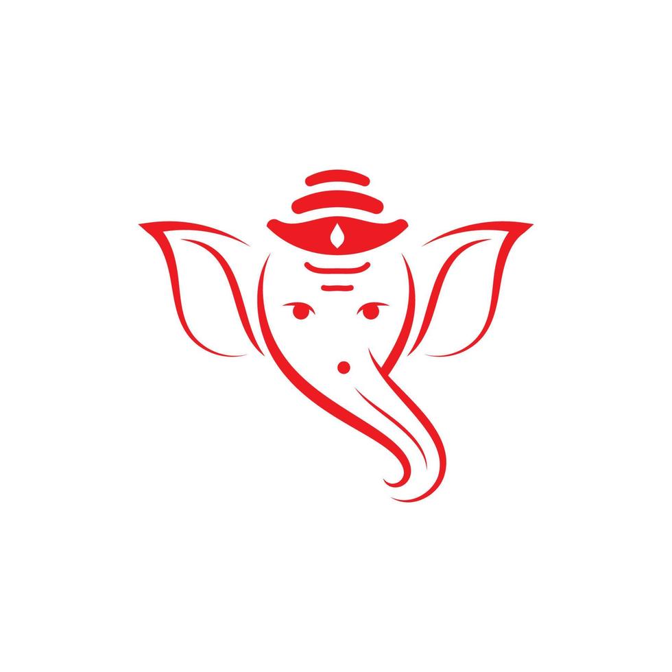 Ganesha Vektor Icon Design Illustration