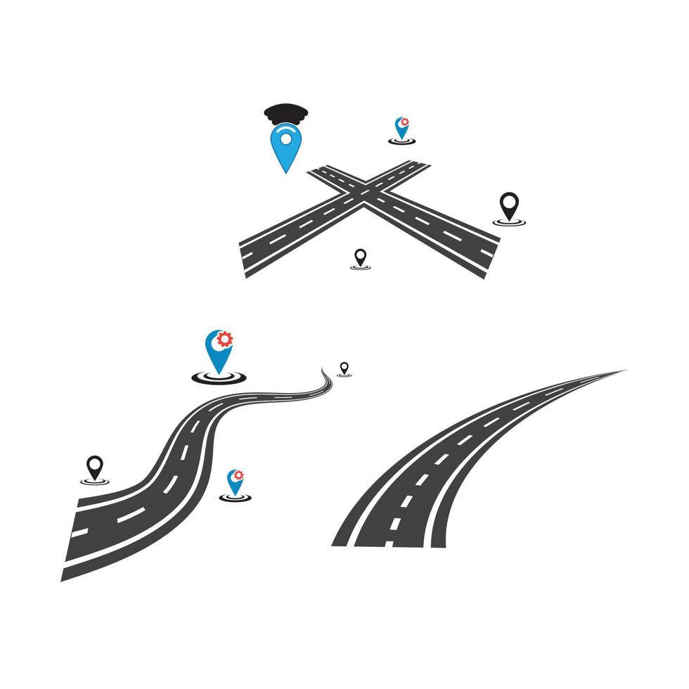 Weg Symbol Vektor Illustration Design Logo