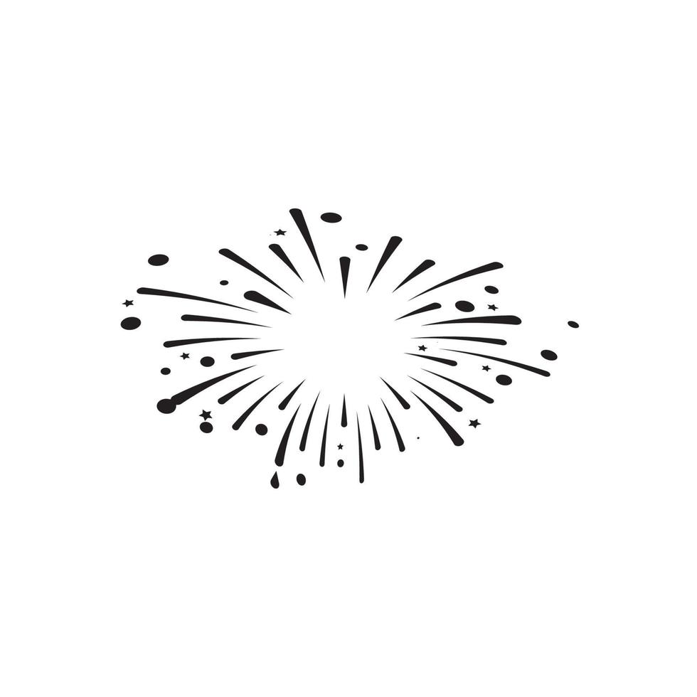 Feuerwerk Symbol Vektor Illustration Design Logo