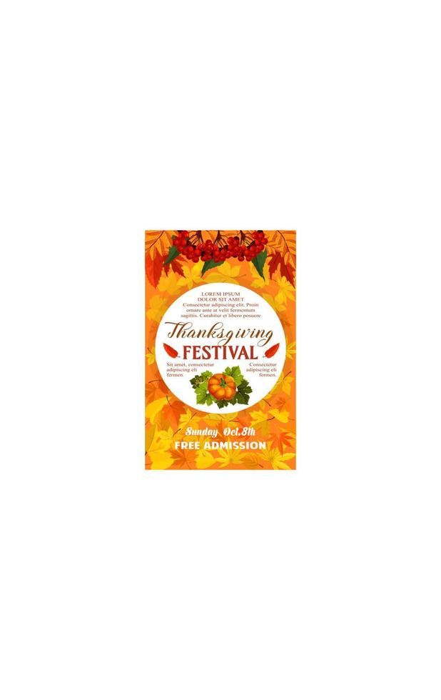 Thanksgiving Day Festival Banner der Herbsternte vektor