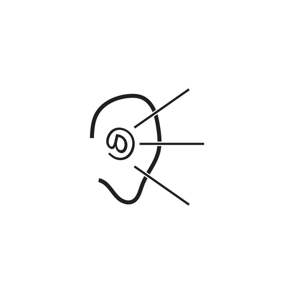 Hörvektor-Illustrationsdesign-Logo vektor