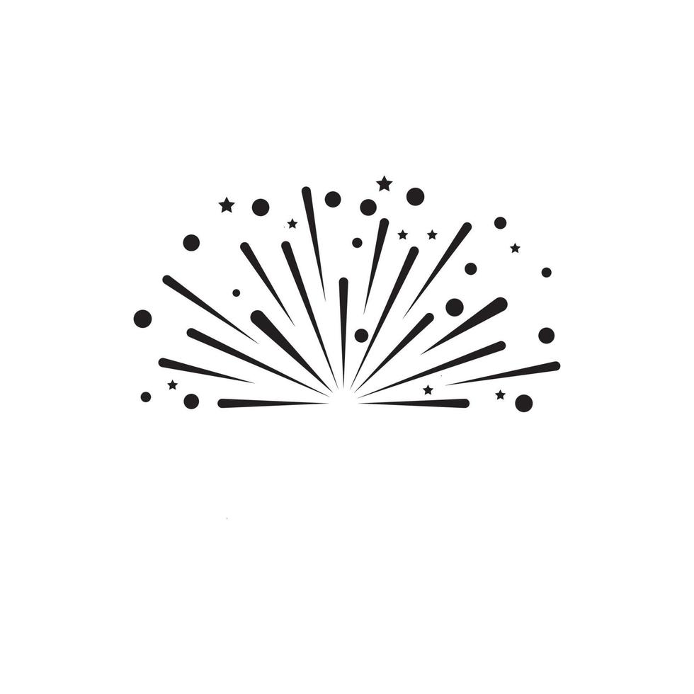 Feuerwerk Symbol Vektor Illustration Design Logo