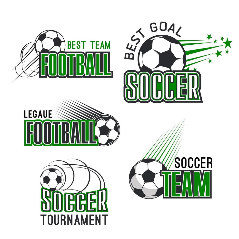 vektor ikoner för fotboll liga fotboll turnering
