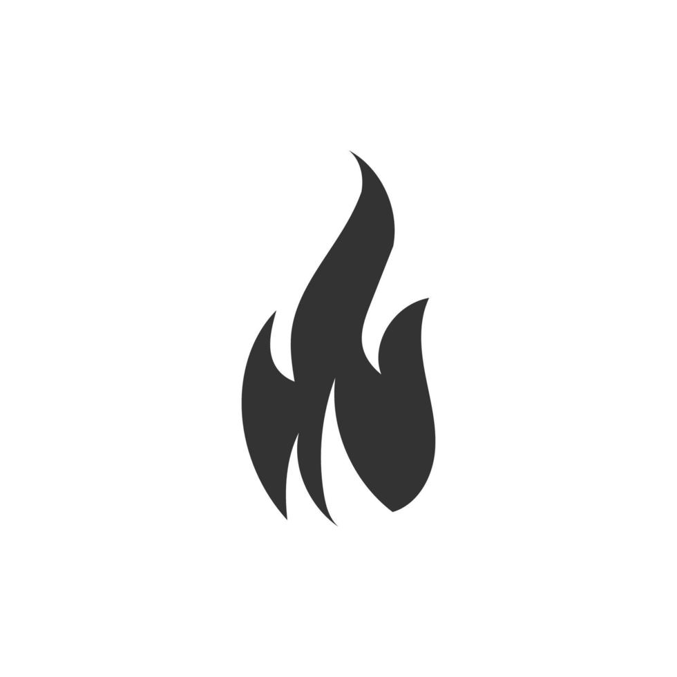 Feuer-Symbol. Feuerflamme. Flammen-Logo. Feuer-Vektor-Design-Illustration. Feuersymbol schwarze Farbe einfaches Zeichen. vektor