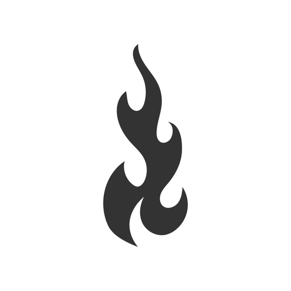 Feuer-Symbol. Feuerflamme. Flammen-Logo. Feuer-Vektor-Design-Illustration. Feuersymbol schwarze Farbe einfaches Zeichen. vektor