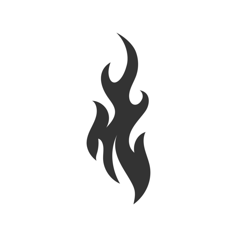 Feuer-Symbol. Feuerflamme. Flammen-Logo. Feuer-Vektor-Design-Illustration. Feuersymbol schwarze Farbe einfaches Zeichen. vektor