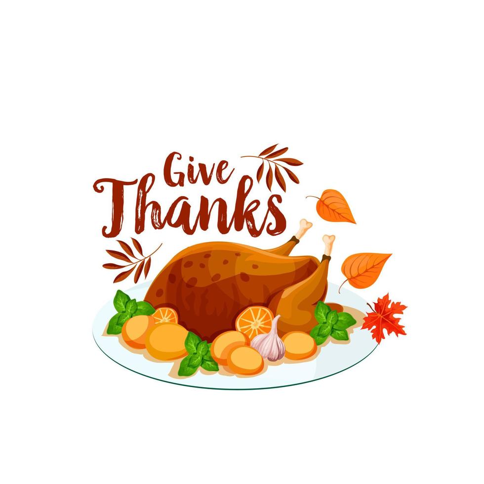 Thanksgiving-Truthahn-Symbol für Feiertagsessen-Design vektor