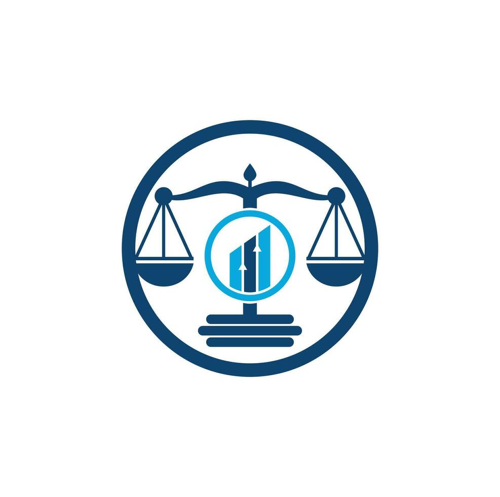 Logo-Vektorvorlage für Gerechtigkeitsfinanzen. kreative Anwaltskanzlei mit Grafik-Logo-Designkonzepten vektor
