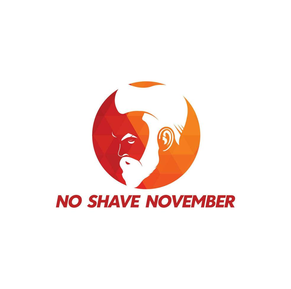 kein rasieren november typografisches vektordesign. Vektorposter oder Banner für No Shave Social Solidarity November Event gegen Prostatakrebs-Kampagne vektor