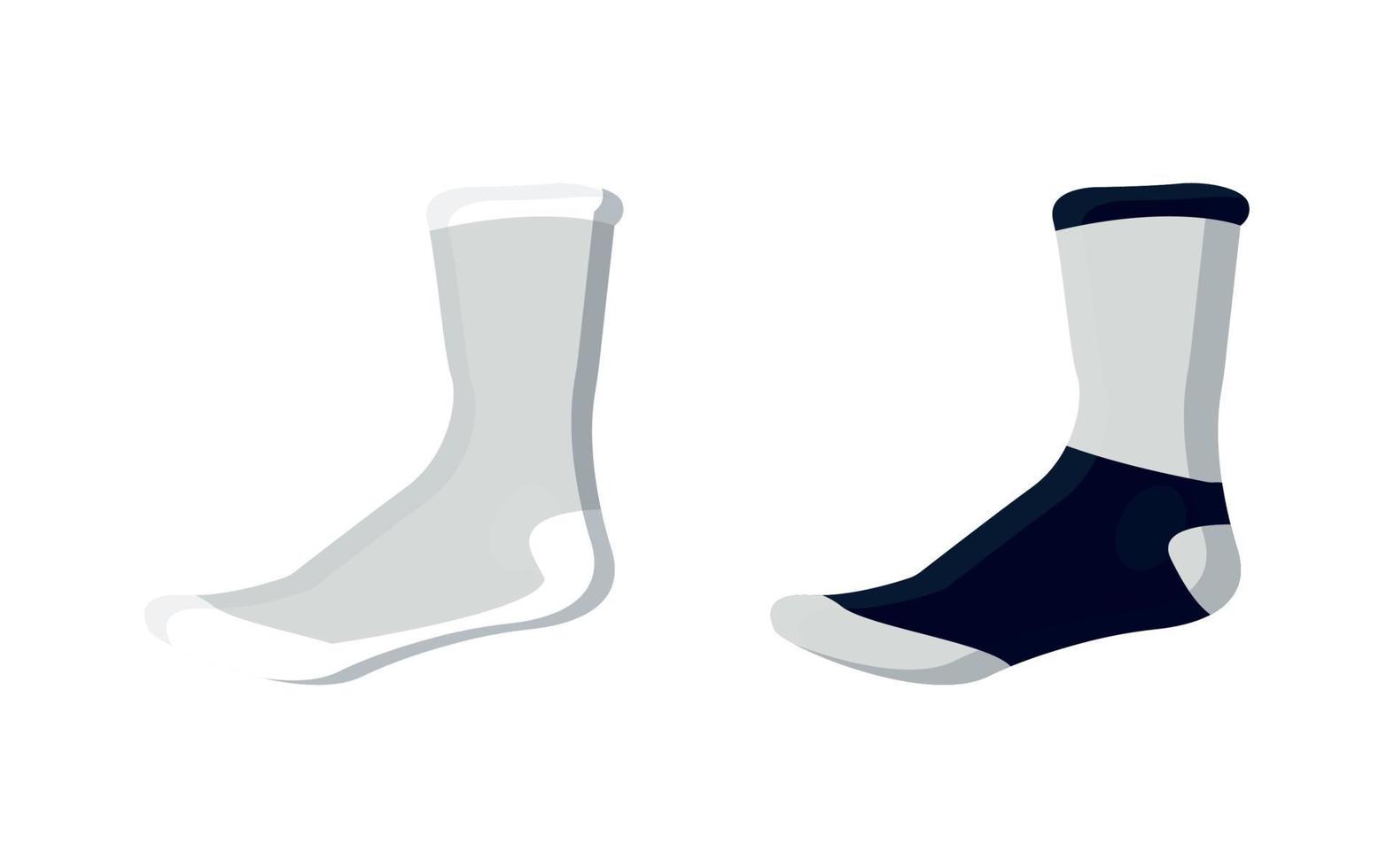 Sammlung bunter Socken mit verschiedenen Drucken. vektor