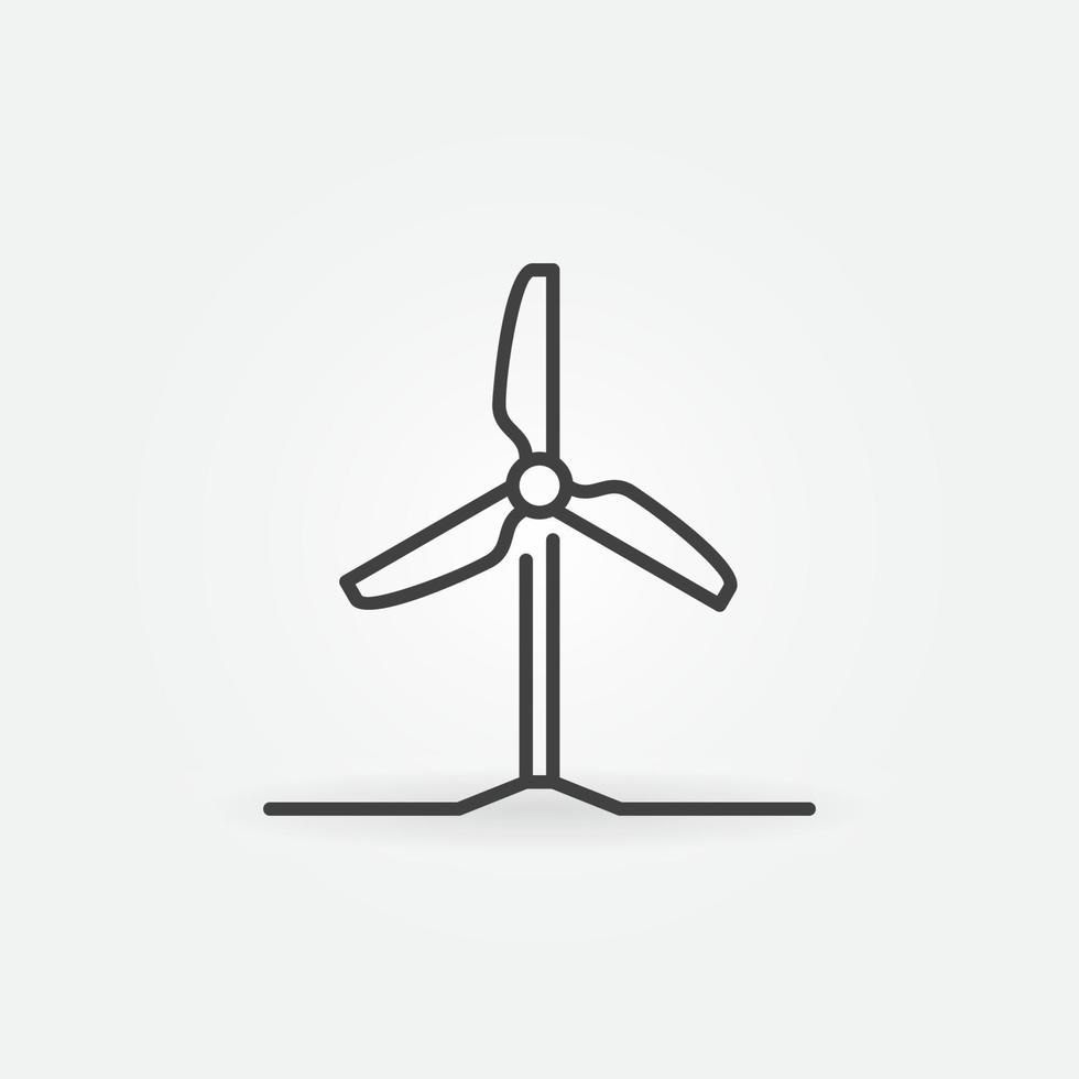 Minimales Symbol für das Umrissvektorkonzept der Windkraftanlage vektor