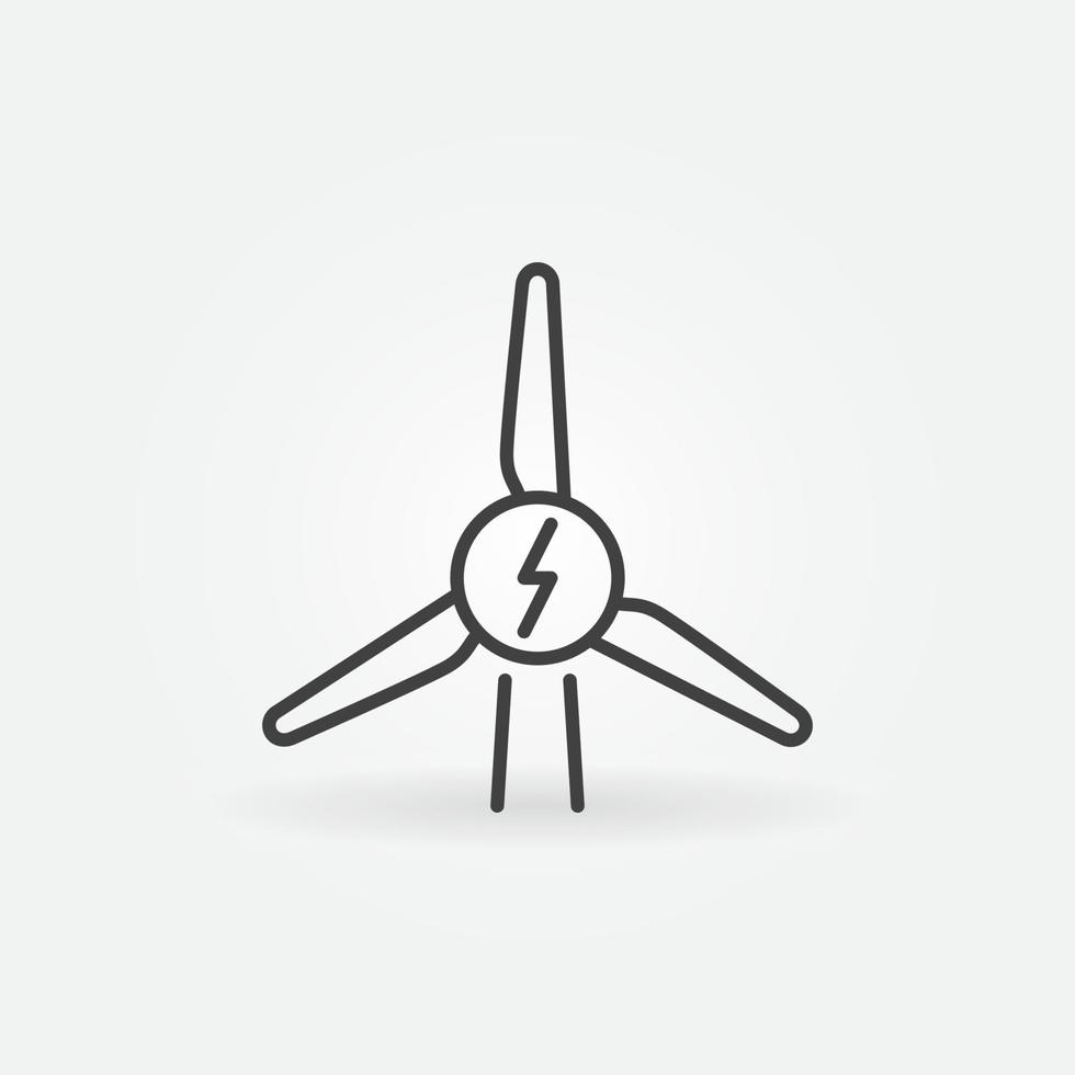 Windkraftanlage Vektor Energiekonzept Gliederungssymbol