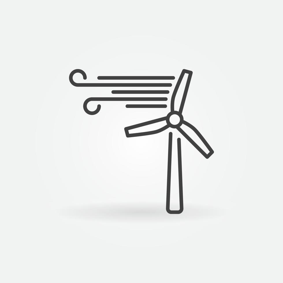 Windturbinen-Umriss minimales Symbol - Vektorsymbol für Windenergie vektor