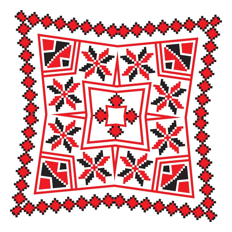 ethnische Ornament Mandala geometrische Muster in roter Farbe vektor