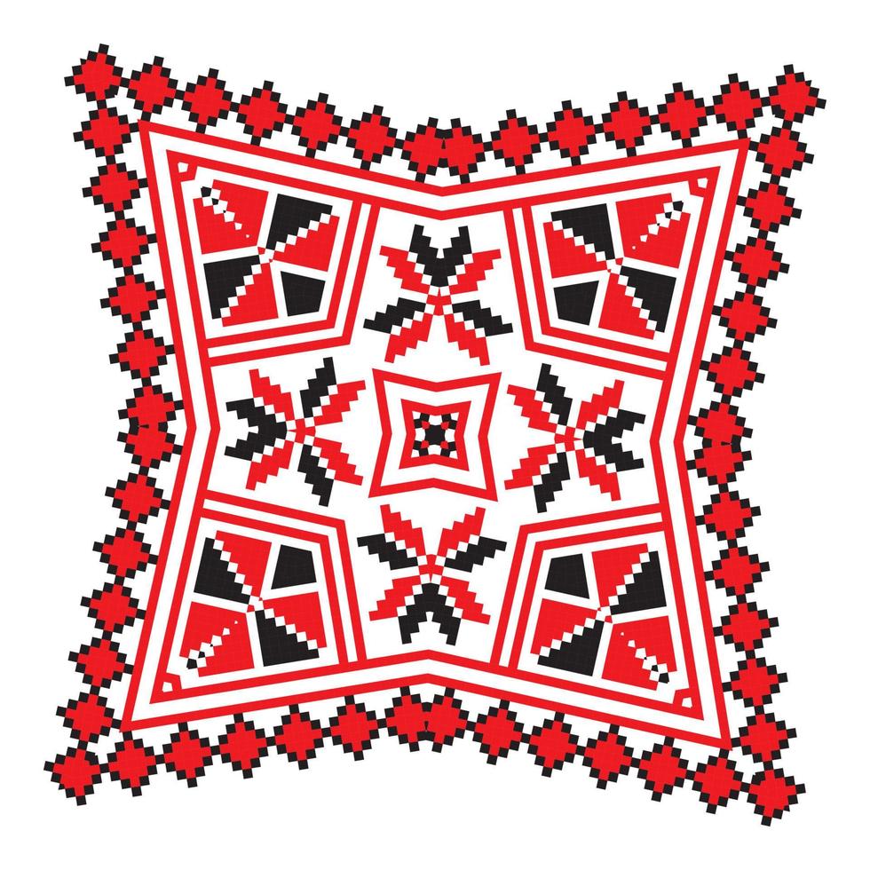 ethnische Ornament Mandala geometrische Muster in roter Farbe vektor