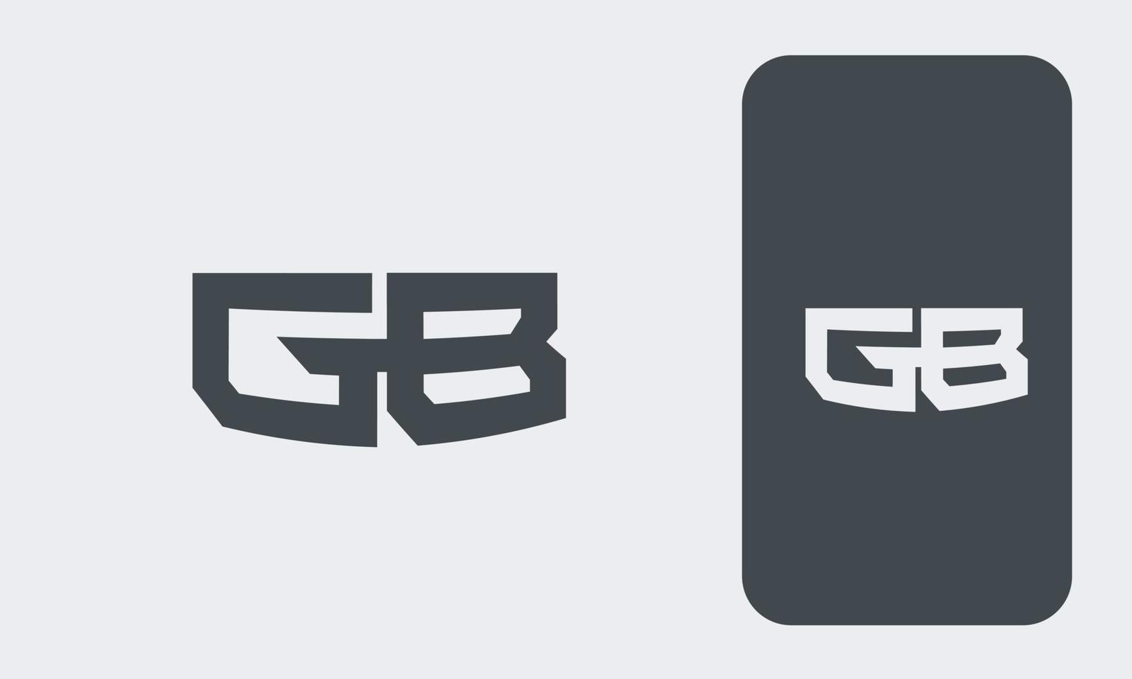 alfabetet bokstäver initialer monogram logotyp gb, bg, g och b vektor