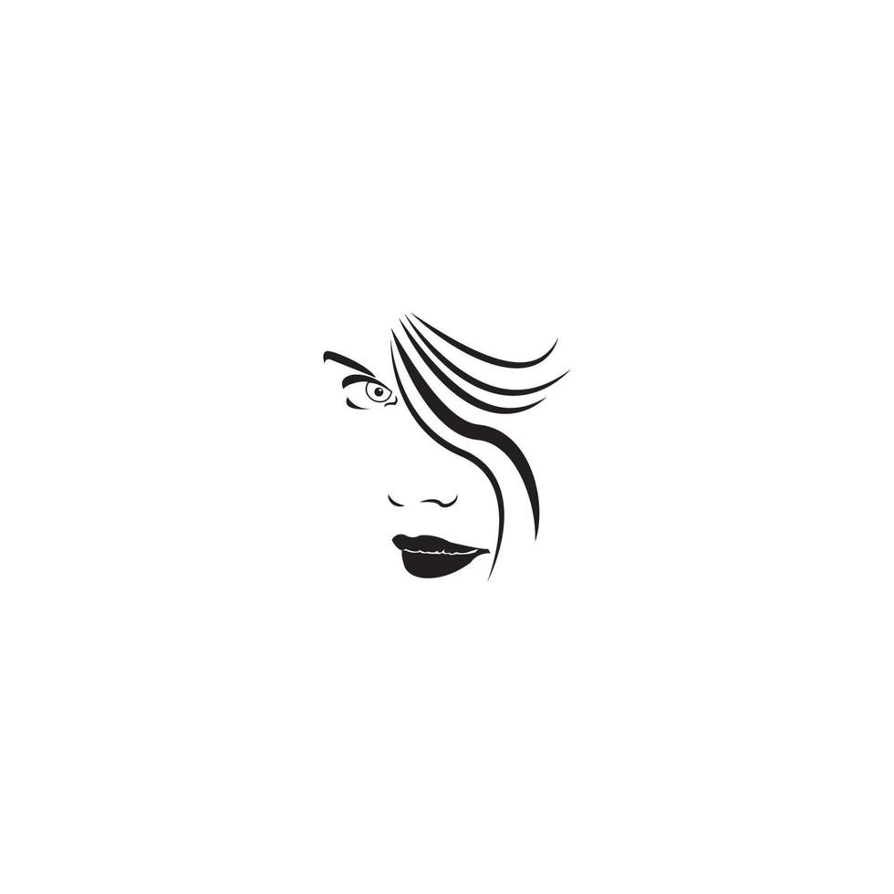 Gesicht Schönheit Frauen Symbol Logo Vorlage Vektor
