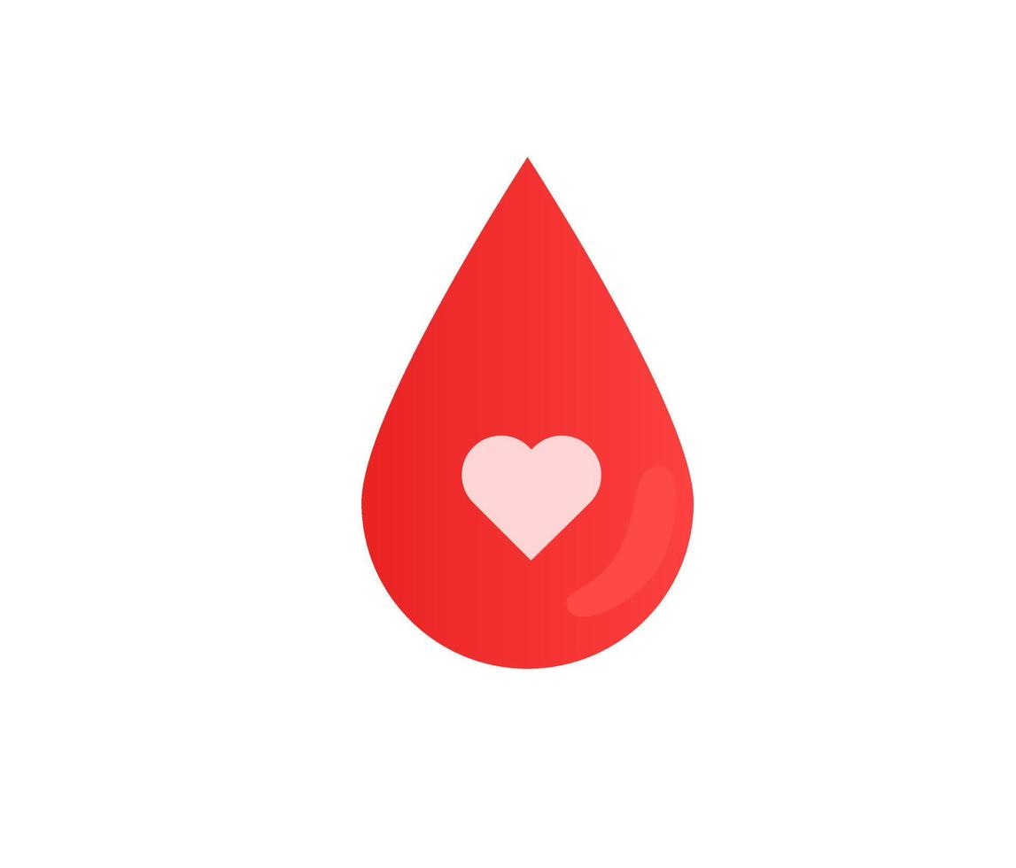 flaches Symbol für das Design von Blutspenderelementobjekten vektor