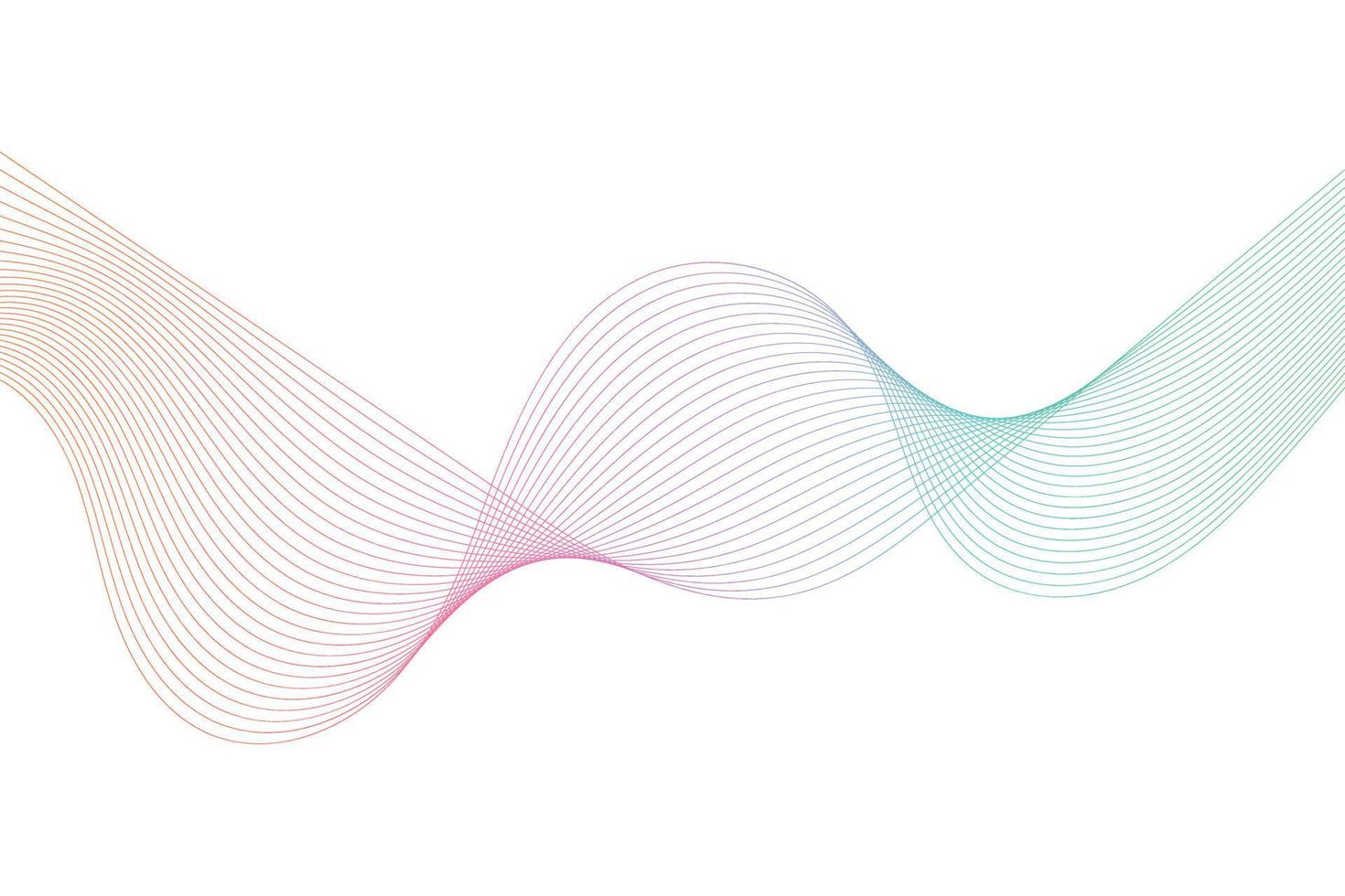 abstrakter Hintergrund mit bunten Wellenlinien weißer Hintergrund. abstraktes Hintergrunddesign mit Farbverlauf vektor