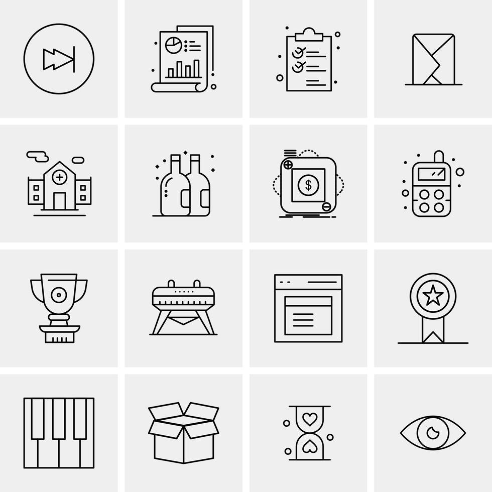 16 universelle Business-Icons Vektor kreative Icon-Illustration zur Verwendung in Web- und mobilen Projekten