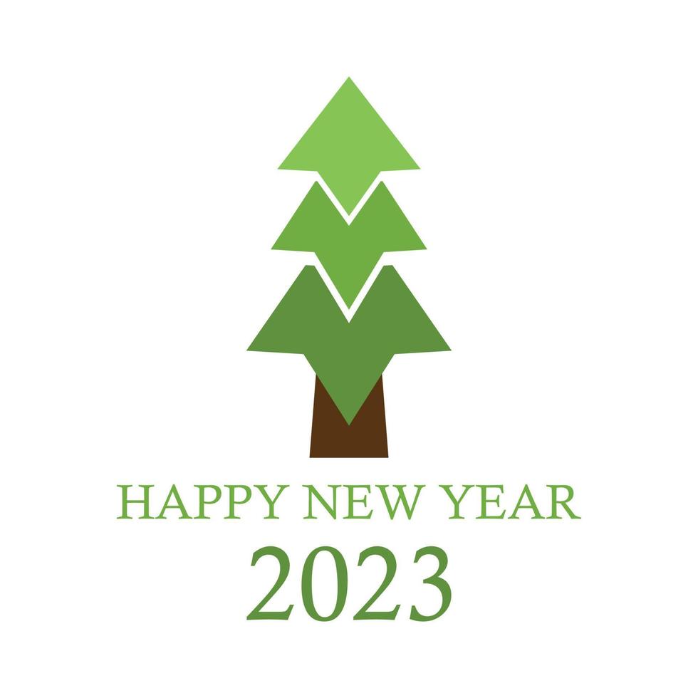 abstrakt jul träd, Semester symbol jul, ny år 2023 - vektor