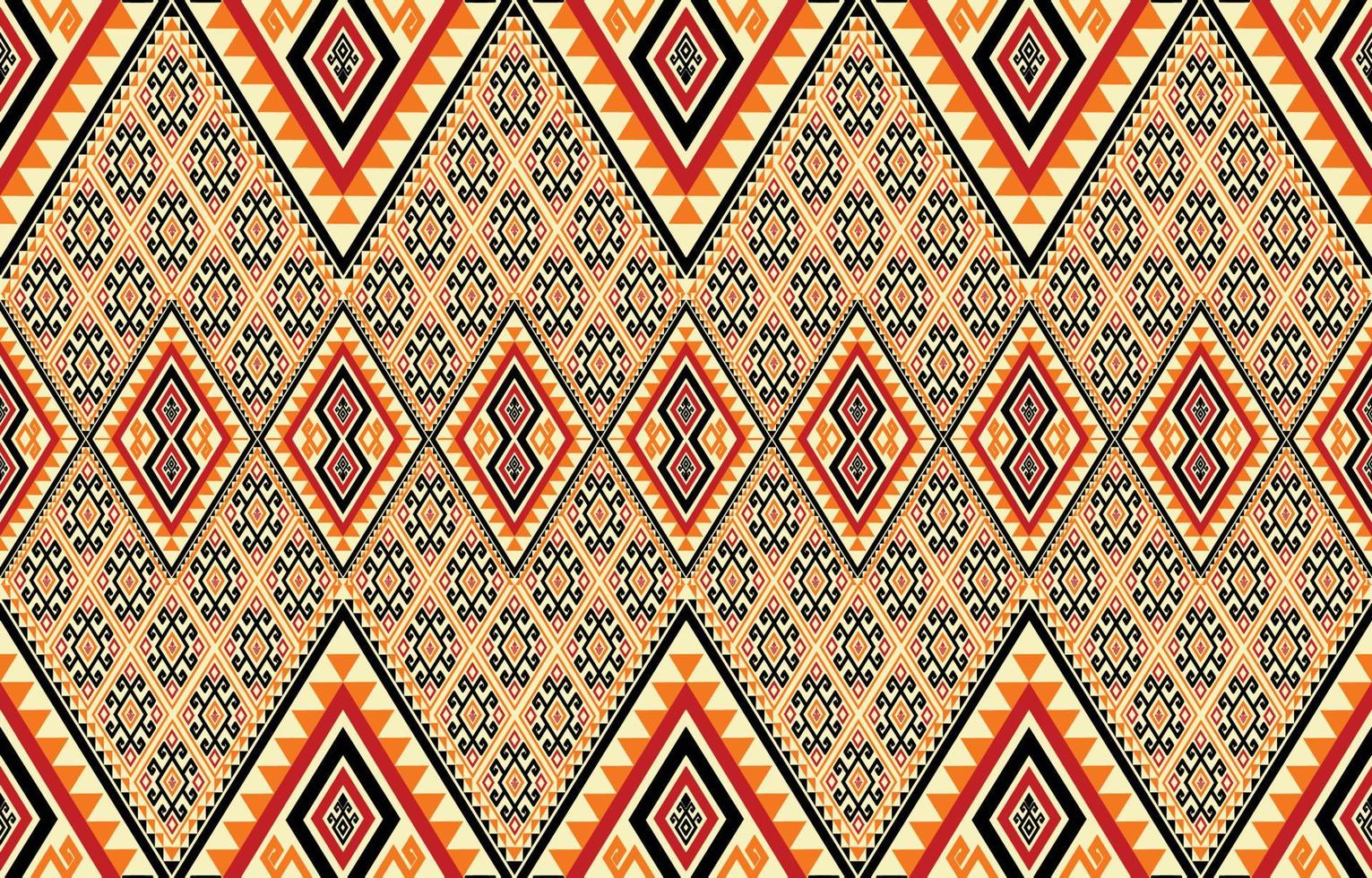 geometrisk etnisk orientalisk ikat sömlös mönster traditionell design för bakgrund, matta, tapet, Kläder, omslag, batik, tyg, färgrik mönster, vektor illustration. broderi stil.