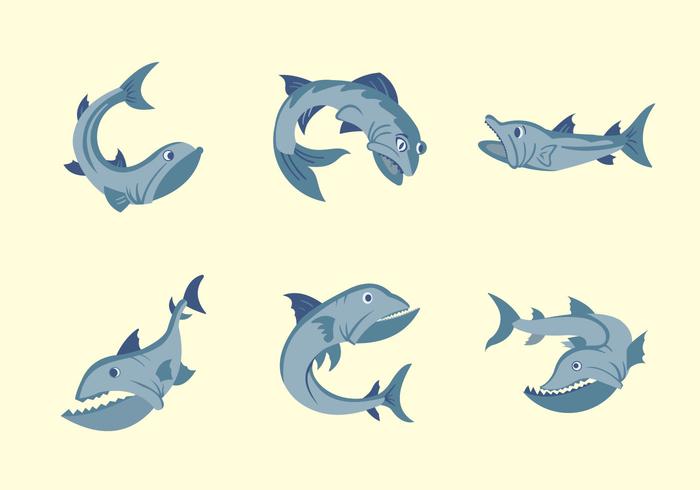 Barracuda fisk vektor illustration