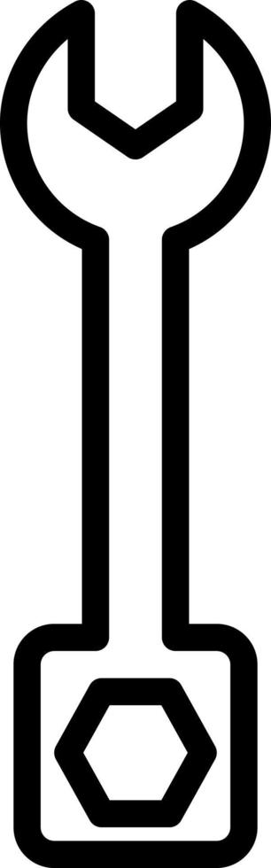 Liniensymbol für Schraubenschlüssel vektor