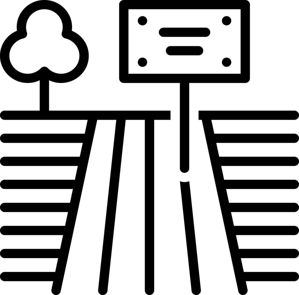 Liniensymbol für Land vektor