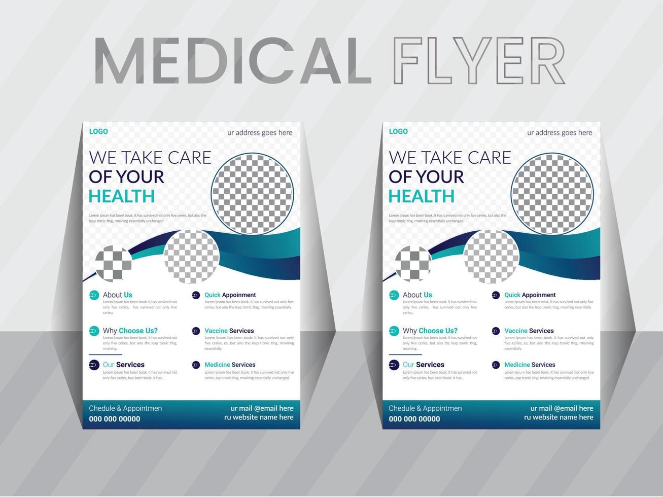 medicinsk sjukvård flygblad design mall, vektor affisch design layout.