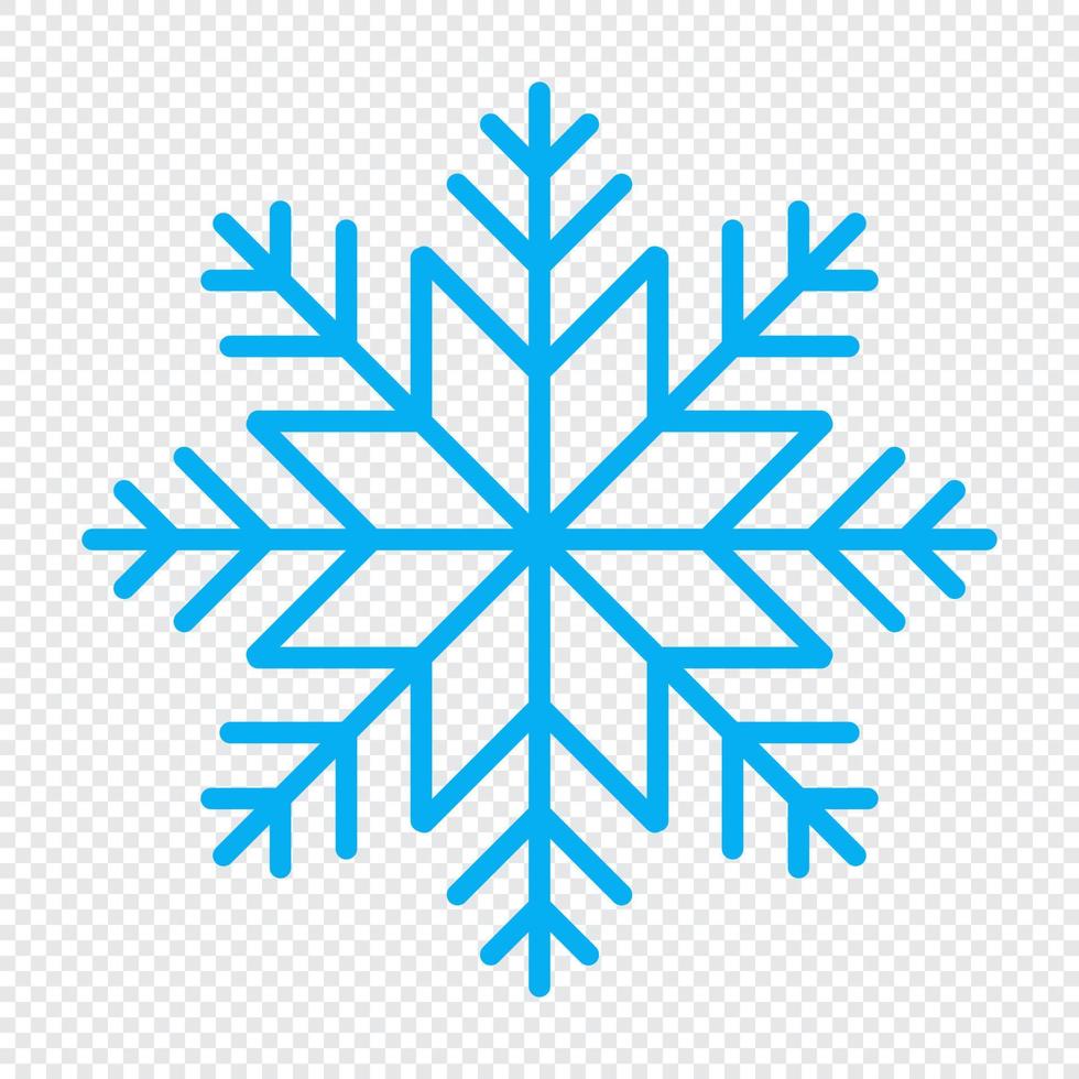 Schneeflocke. Schneeflocke-Symbol. Einfaches Schneeflocken-Symbol im Linienstil-Design. Schnee Schneeflocke-Symbol. Vektor-Illustration vektor