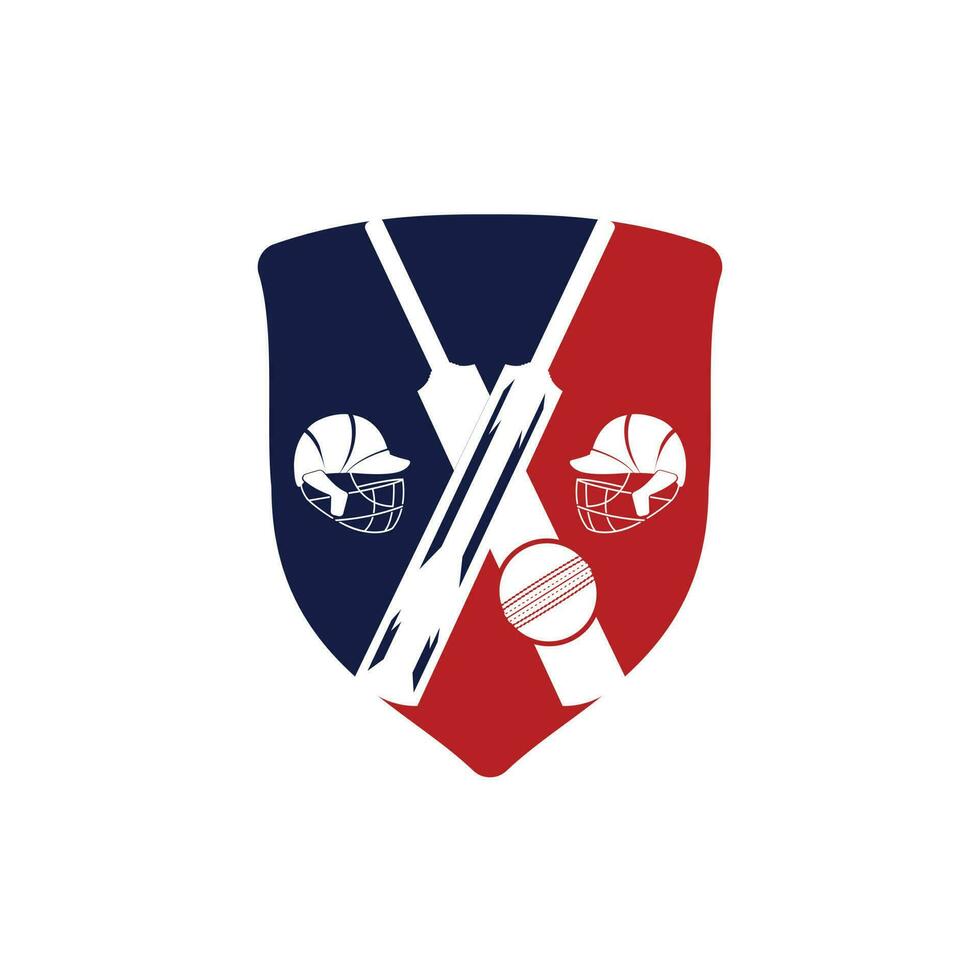 Cricket-Team-Vektor-Logo-Design. Logo der Cricket-Meisterschaft. modernes Sportemblem. Vektor-Illustration. vektor