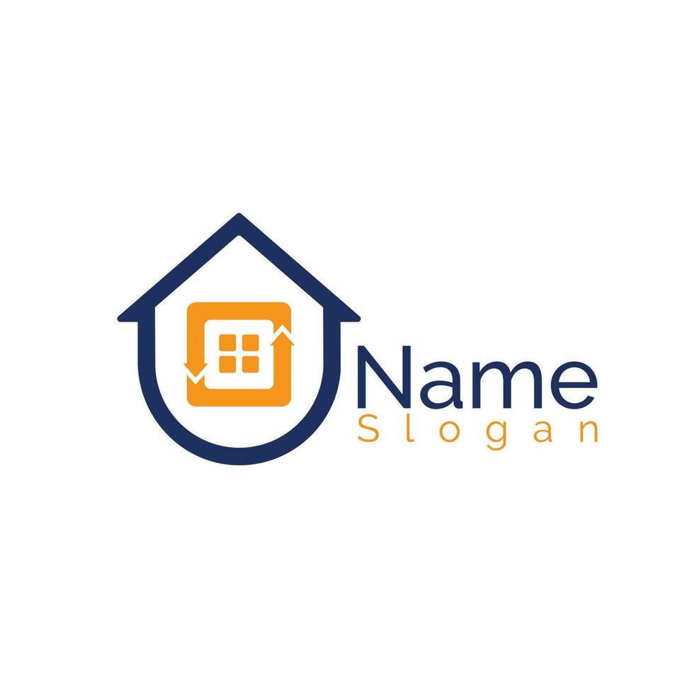 Home-Logo-Design. Immobilienmakler oder Firmenlogo. vektor