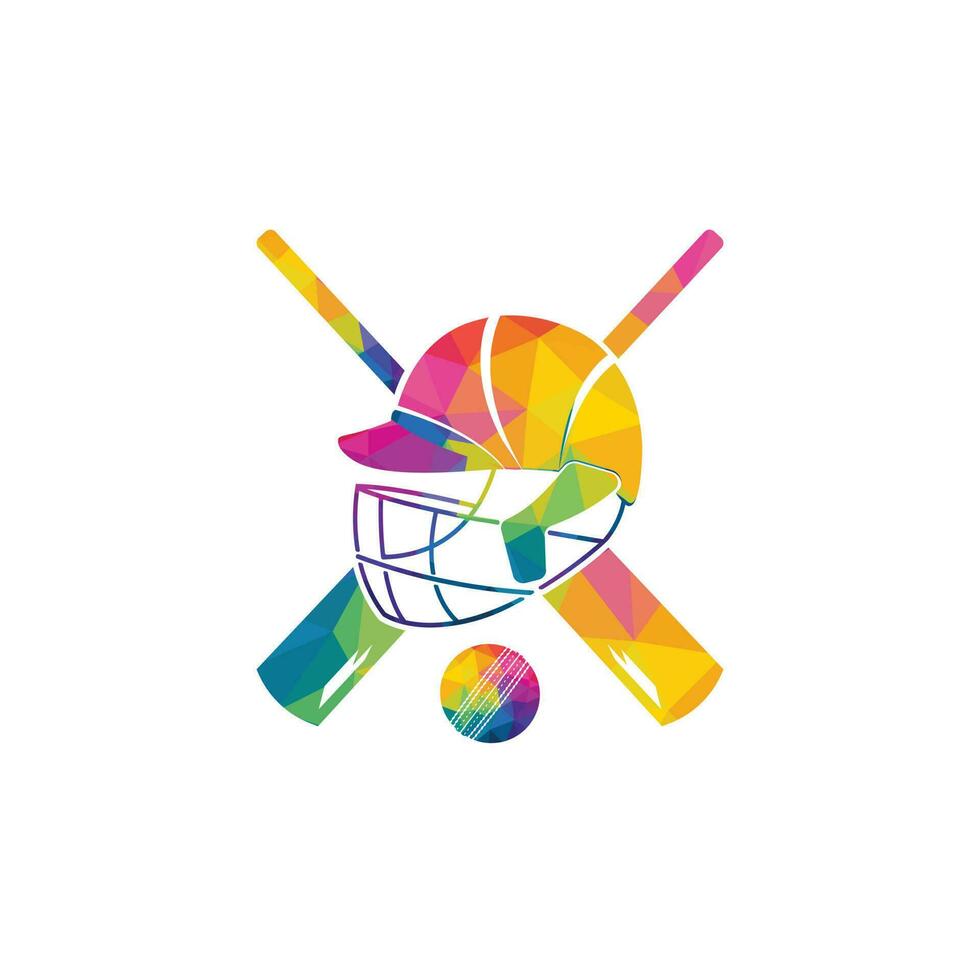 Cricket-Team-Vektor-Logo-Design. Logo der Cricket-Meisterschaft. modernes Sportemblem. Vektor-Illustration. vektor