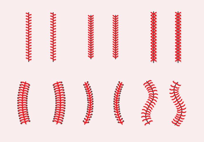 Baseball Laces Vektor Sets