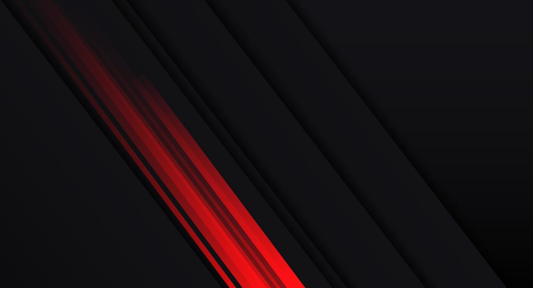 geometrische Bewegungslinien futuristische Technologie rot schwarz abstrakter Hintergrund Präsentationsvorlage isolierter Vektor. vektor