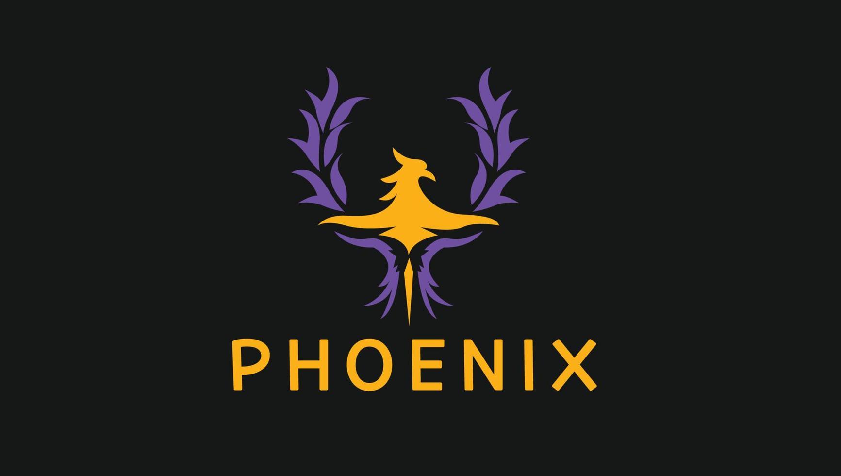 Phoenix moderne professionelle Kombinationsmarke Logo-Design-Vorlage vektor