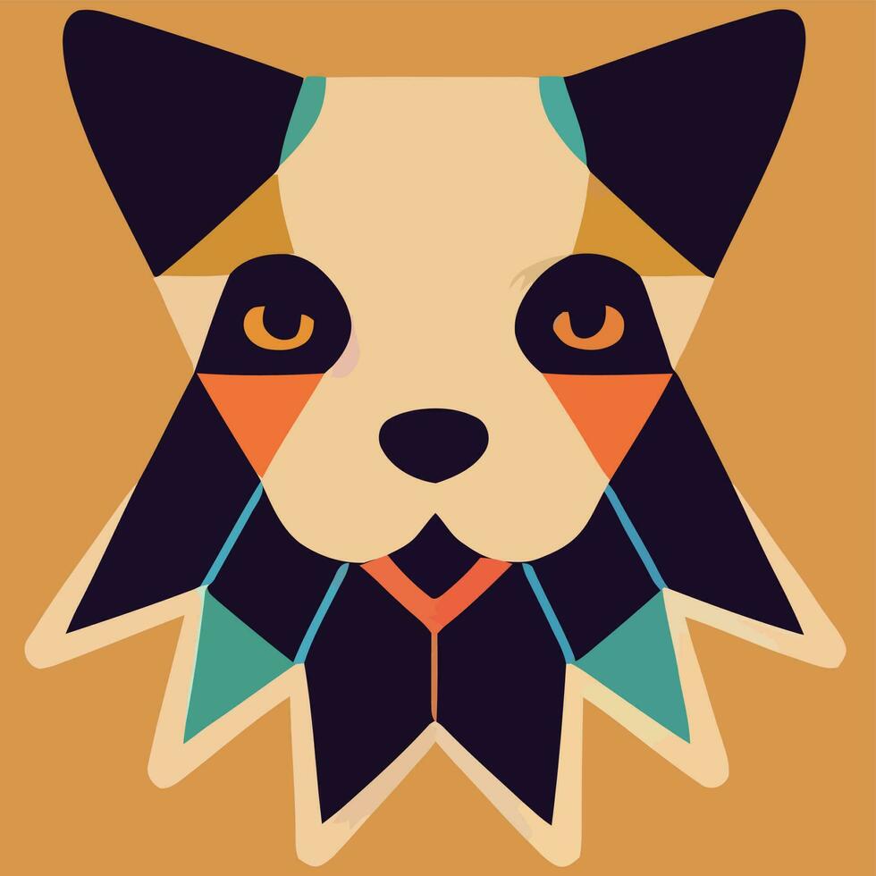 illustration vektor grafisk av färgrik hund i stam- stil isolerat Bra för logotyp, ikon, maskot, skriva ut eller skräddarsy din design