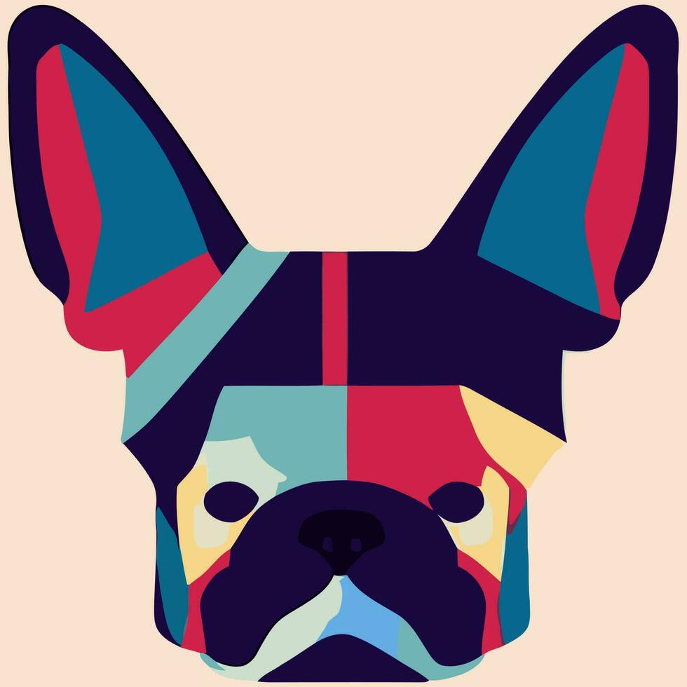 Illustrationsvektorgrafik der französischen Bulldogge gut für Logo, Symbol, Maskottchen, Druck oder passen Sie Ihr Design an vektor