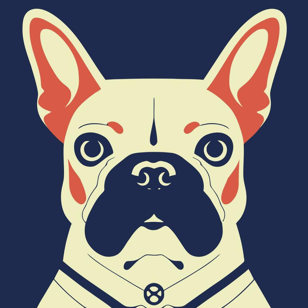 Illustrationsvektorgrafik der französischen Bulldogge gut für Logo, Symbol, Maskottchen, Druck oder passen Sie Ihr Design an vektor