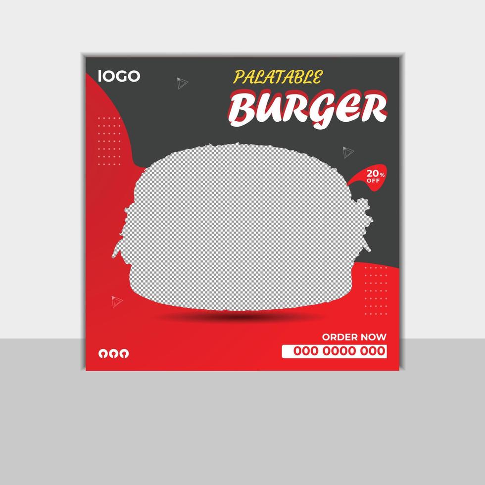 professioneller Food-Poster-Banner-Design-Vektortempel für moderne Food-Menü-Vorlage vektor
