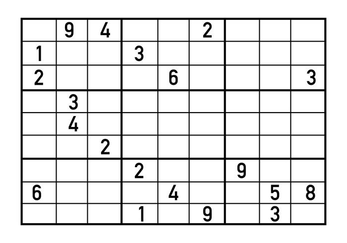 Sudoku Puzzle Vektor