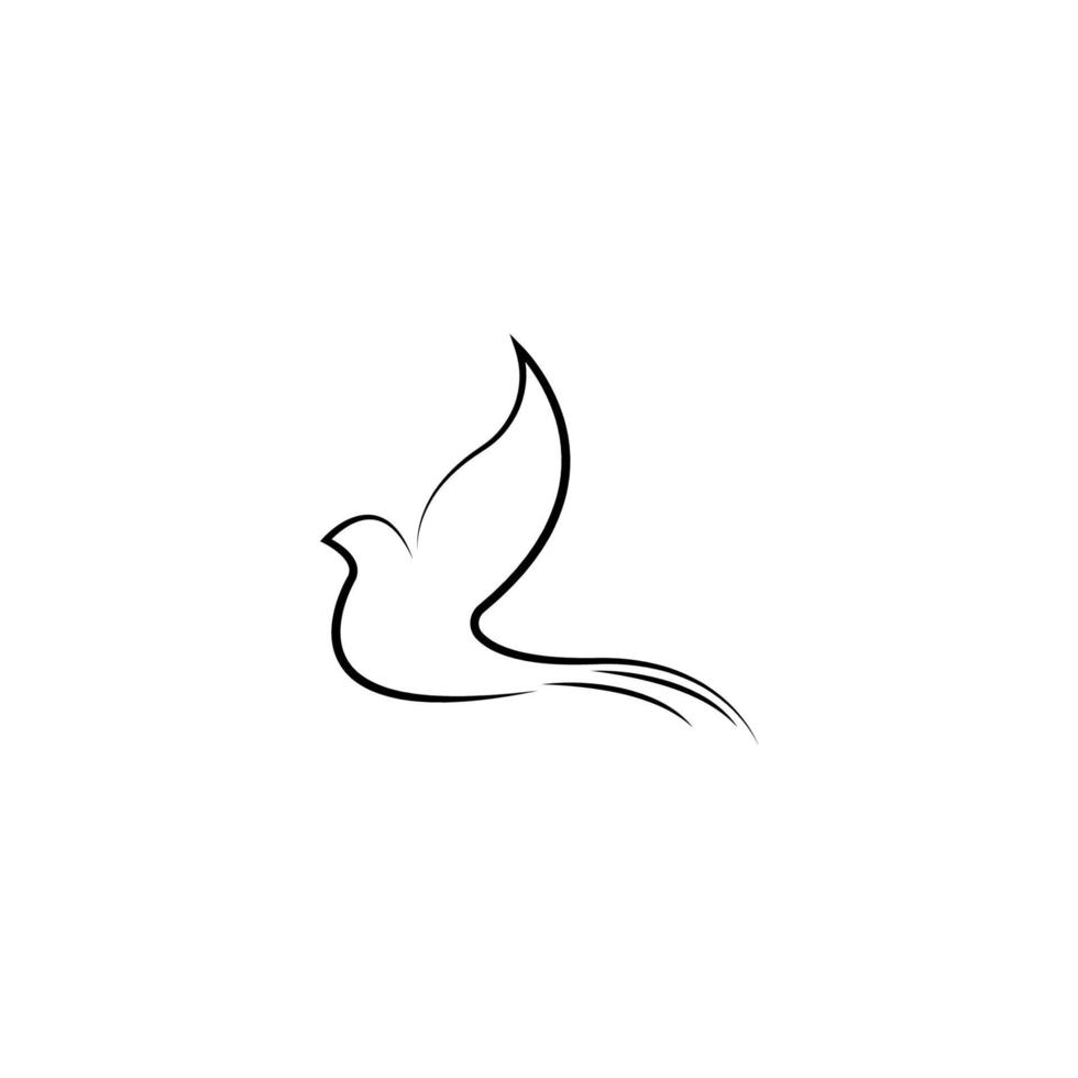 Vogel-Symbol-Illustrationsvektor vektor