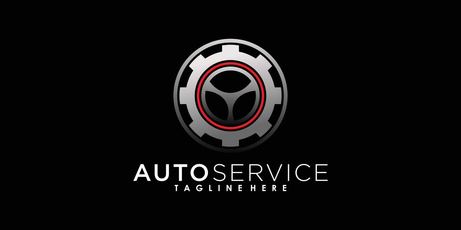 bil- och service bil logotyp design vektor med kreativ begrepp
