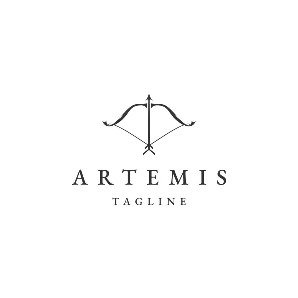 Artemis, Pfeil-Logo-Design-Vorlage flacher Vektor